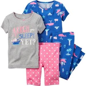 Carter's Baby Girl Pirate 4-Pc. Pajama Set, 6M